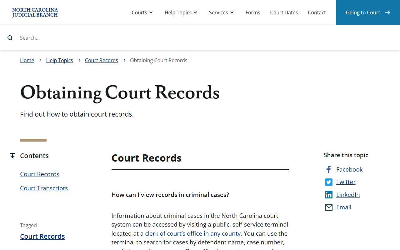 Bertie County court records official court records access help topic