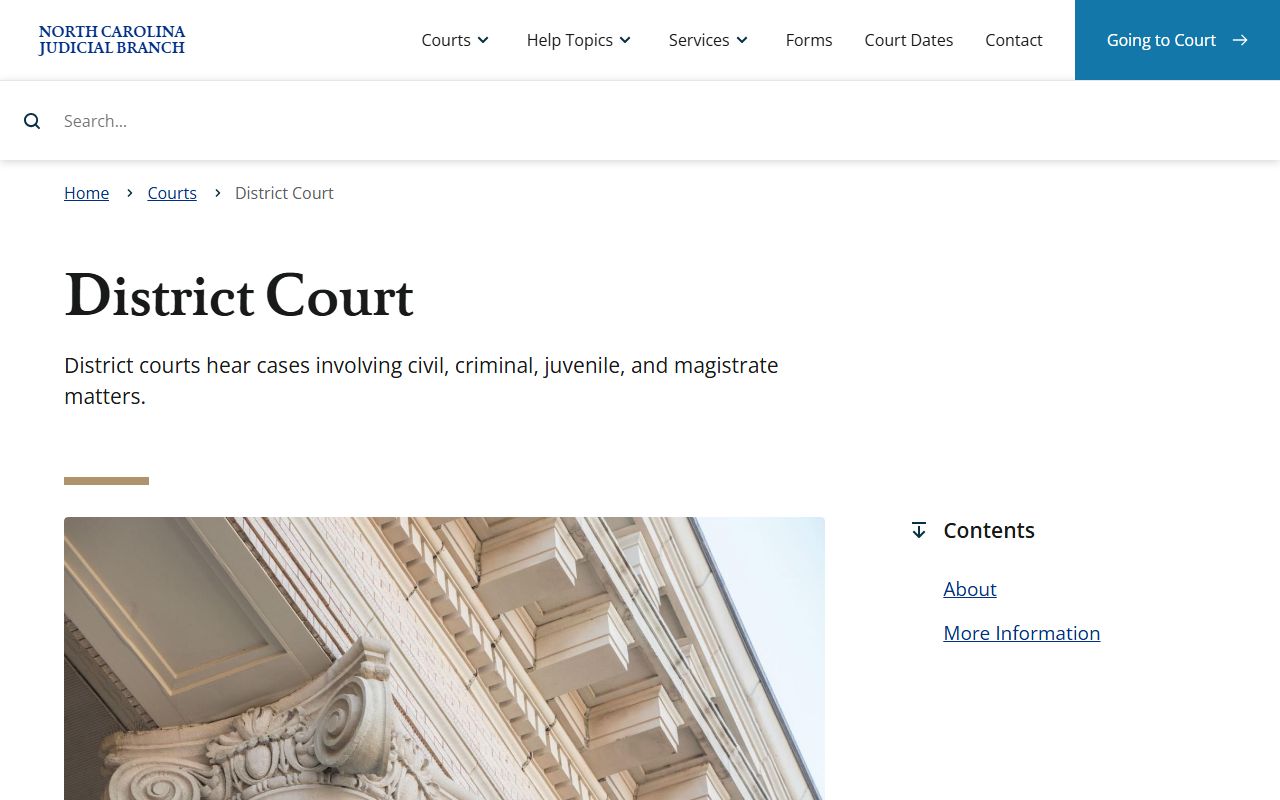 Bertie County criminal court records District Court overview