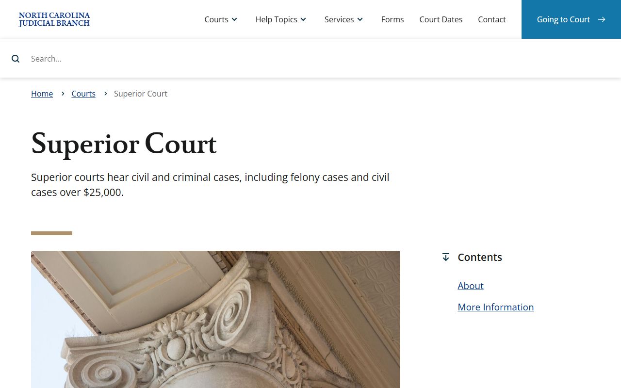 Bertie County criminal court records Superior Court overview