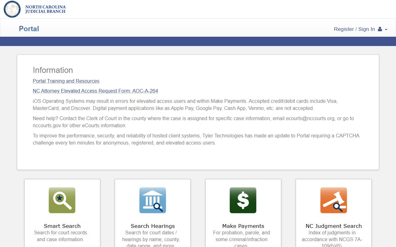 Bertie County court records eCourts Portal