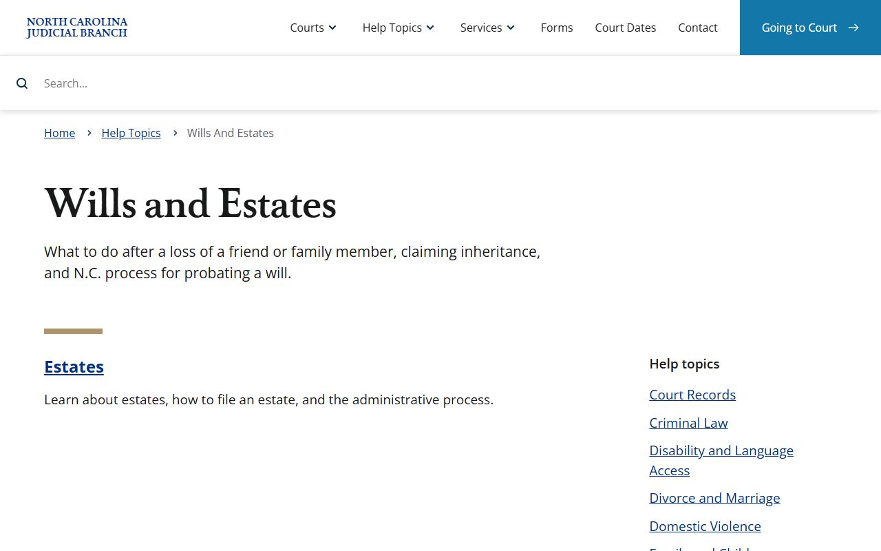 Bertie County probate records wills and estates help topic
